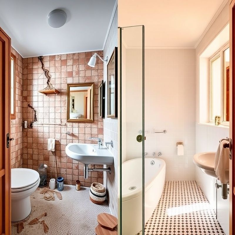 Antes y después de un baño reformado en un piso de Bilbao